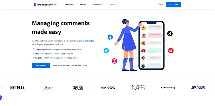 BrandBaston Lite AI Powered Social Media Engagement Platform