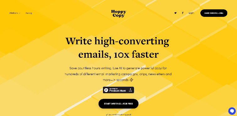HoppyCopy AI Email Marketing Copywriting Platform
