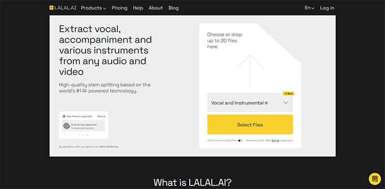 LALAL.AI - AI Powered Vocal and Instrumental Tracks Remover