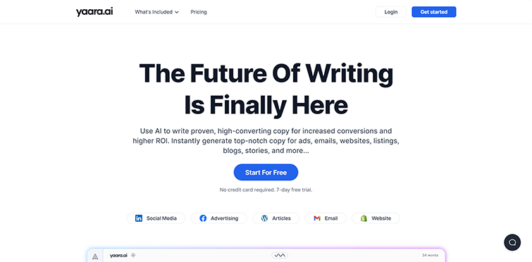 Yaara AI-Unlock Your Writing Potential