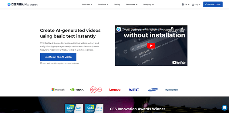 AI-STUDIOS Text-to-Video Generation Platform Using AI Avatar-DeepBrain AI