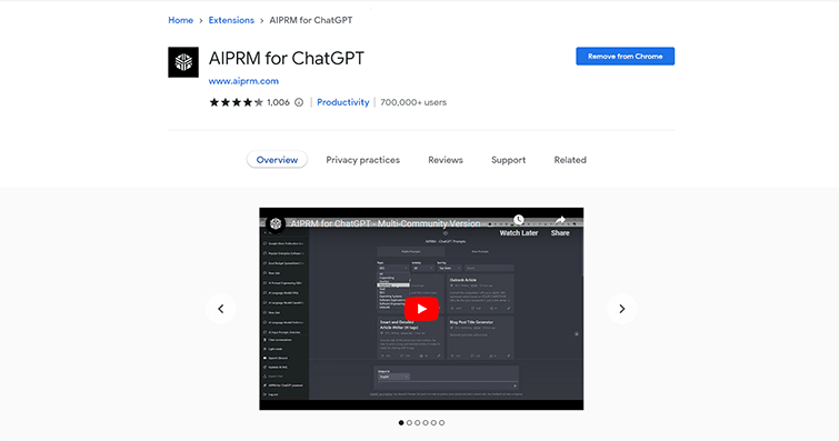 AIPRM-for-ChatGPT-Chrome-Web-Store
