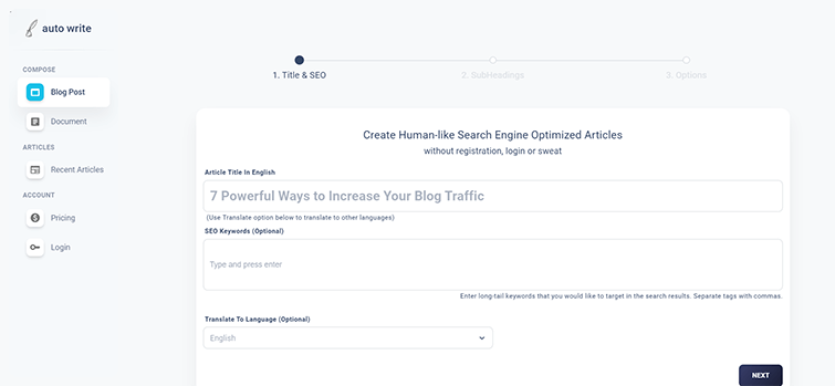 AutoWrite App The Best AI Assistant for SEO Writing