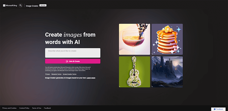 Bing Image Creator from Microsoft