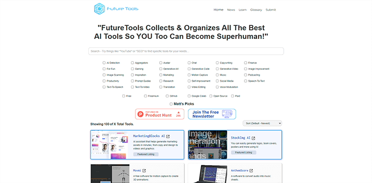 Future-Tools-Find-The-Exact-AI-Tool-For-Your-Needs