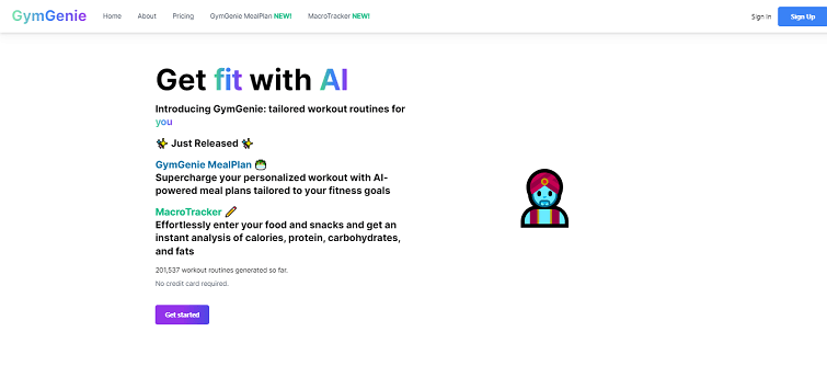 GymGenie Get Fit With AI