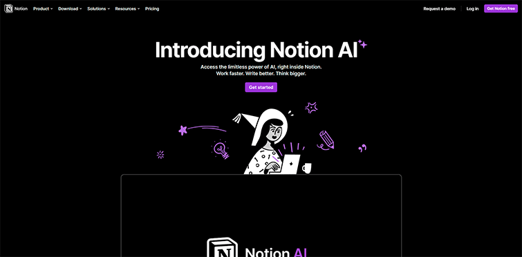 Notion AI writing tool