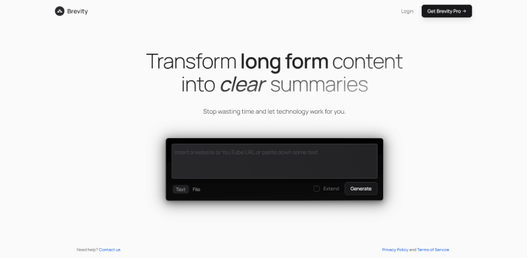 Brevity-Transform-long-form-content-into-clear-summaries