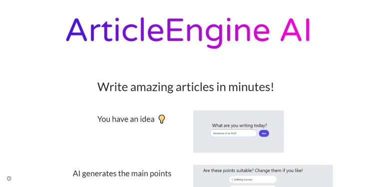 Articleengine AI-content-create
