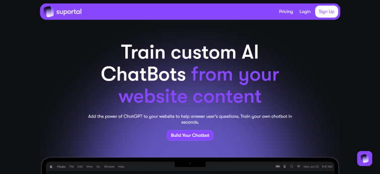 Suportal AI-Custom-ChatGPT-for-your-website