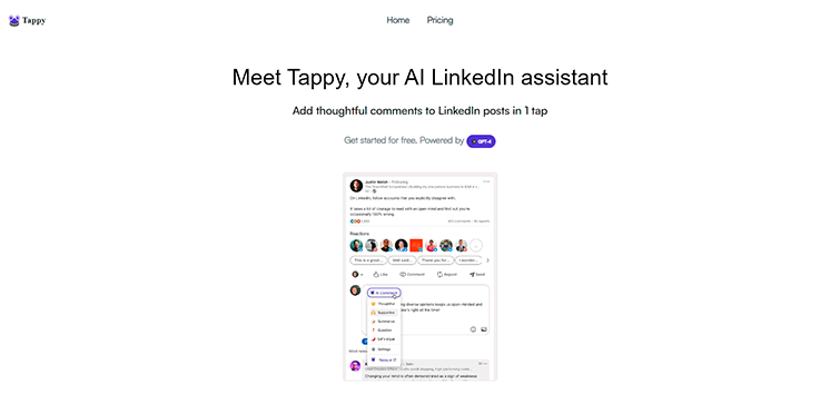 Tappy AI - linkedin assistant