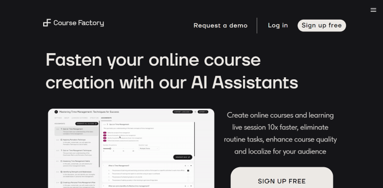 CourseFactory AI-Fasten-your-online-course-creation-with-our-AI-Assistants