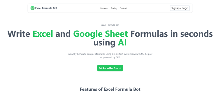 Excel Formula Bot-Generate-Excel-Formulas-using-AI
