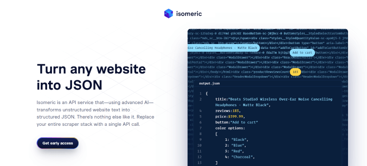 Isomeric-Turn-any-website-into-JSON