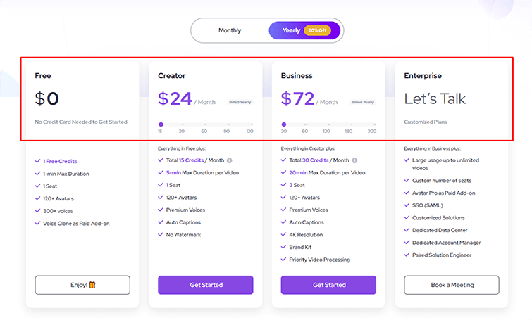 HeyGen Pricing