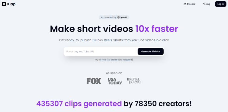 Klap-Make-short-videos-10x-fasters