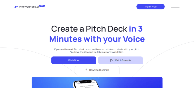 Pitchyouridea AI-startuptools