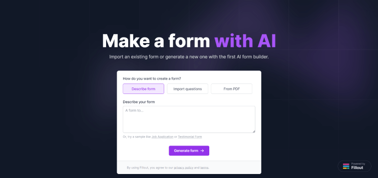 AI Form Builder-home