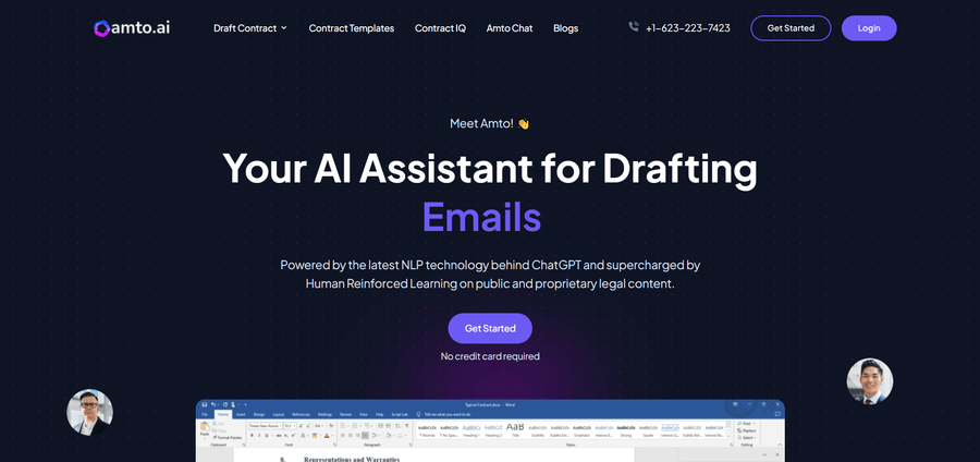 Amto AI-World-s-First-AI-Legal-Assistant-for-Drafting-Powered-by-GPT3