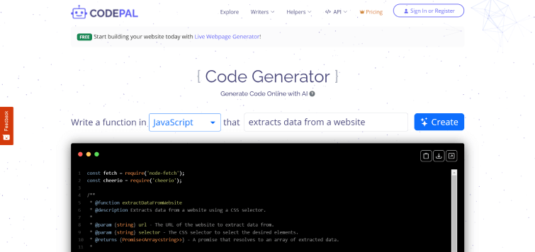 CodePal AI - Code-Generator-CodePal-The-Ultimate-Coding-Companion