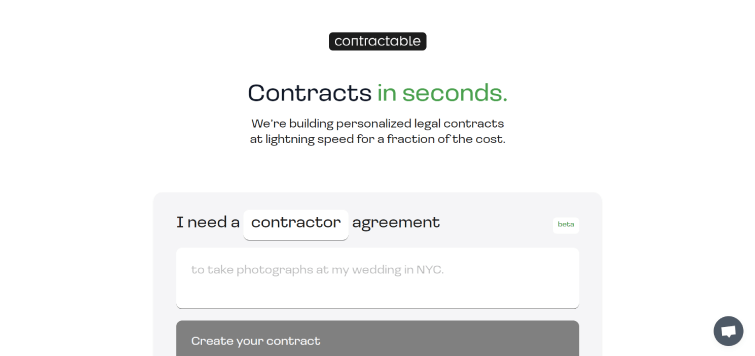 Contractable AI-Personalized-contracts-in-seconds