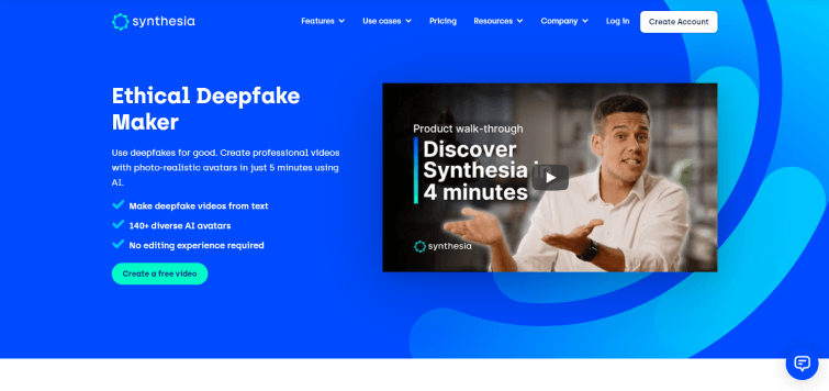 Deepfake generatorsMaker-Use-Good-Synthesia