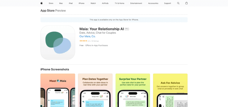 Maia AI-Relationship-AI-on-the-App-Store