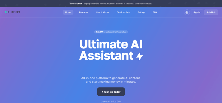 EliteGPT AI 9 EliteGPT AI-home