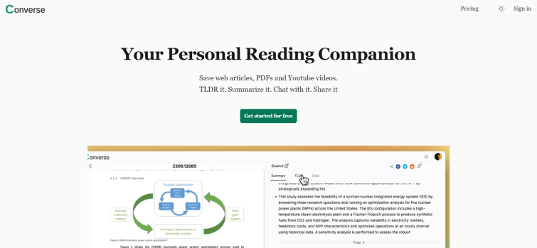 Converse-AI-Reading-Companion-for-web-articles-PDFs-and-video