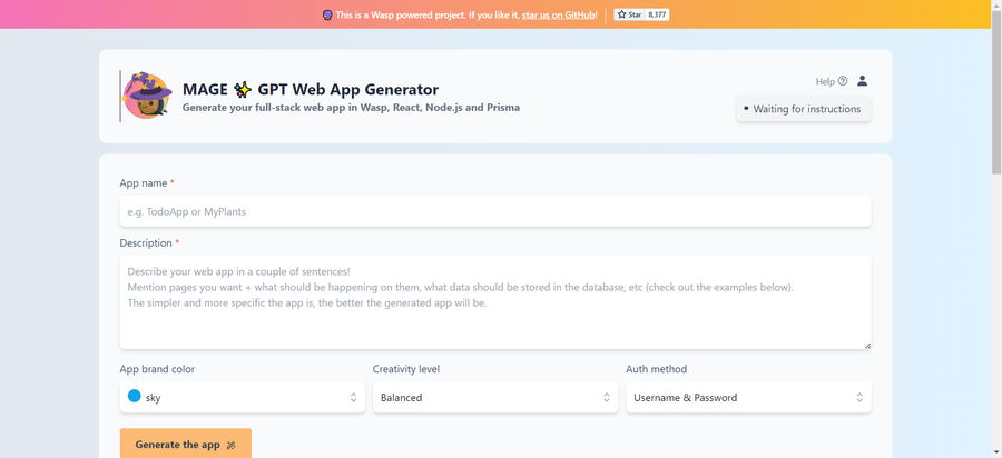 MAGE-GPT-Web-App-Generator