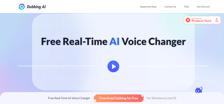 Free-Real-Time-AI-Voice-Changer-Dubbing AI