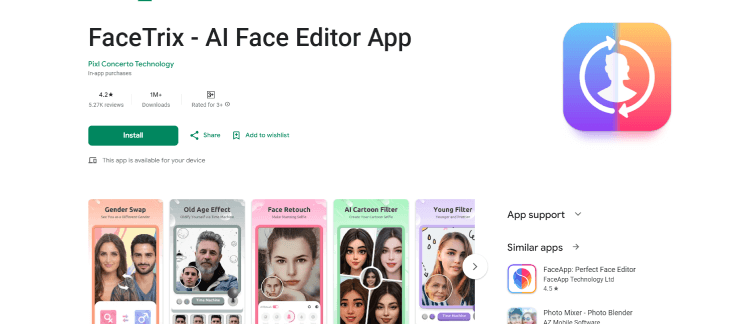 FaceTrix-AI-Face-Editor-App