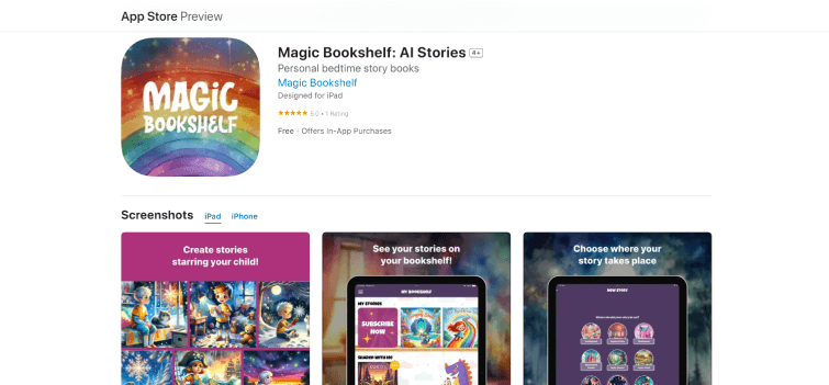 Magic Bookshelf - Create Personalized Stories for Kids